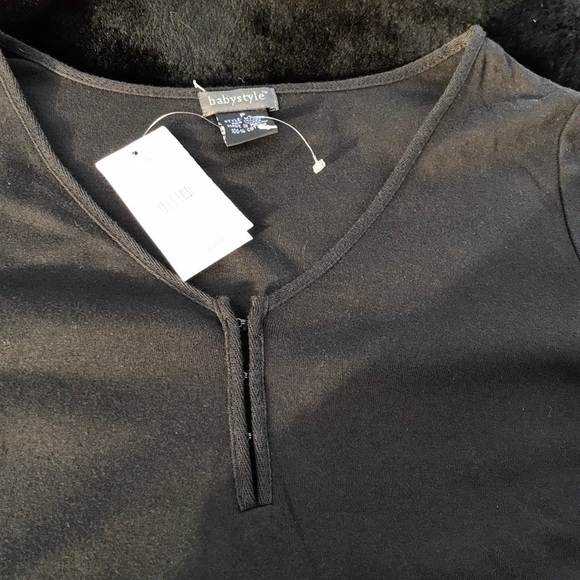 NWT BabyStyle Petite Maternity 3/4 Length Sleeve Tee Hook & Eye Sleeve Close P - Picture 12 of 14